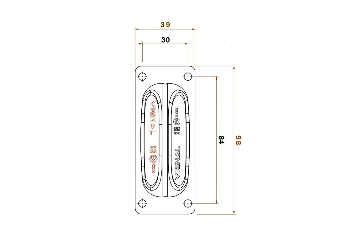 Luce d'ingombro LED 12/24V trasparente + rosso